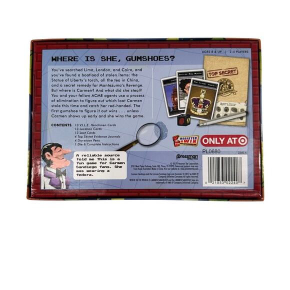 Where in the World is Carmen Sandiego Card Game | Pressman 2017 | Ages 8+ - Picture 2 of 3